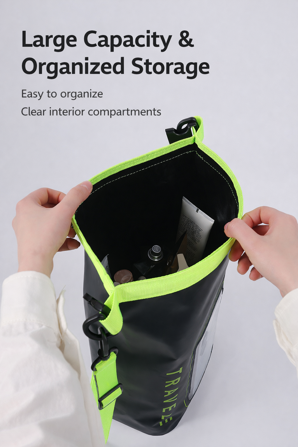 Waterproof Phone Pouch Dry Bag (Small/Large, Black/Green)