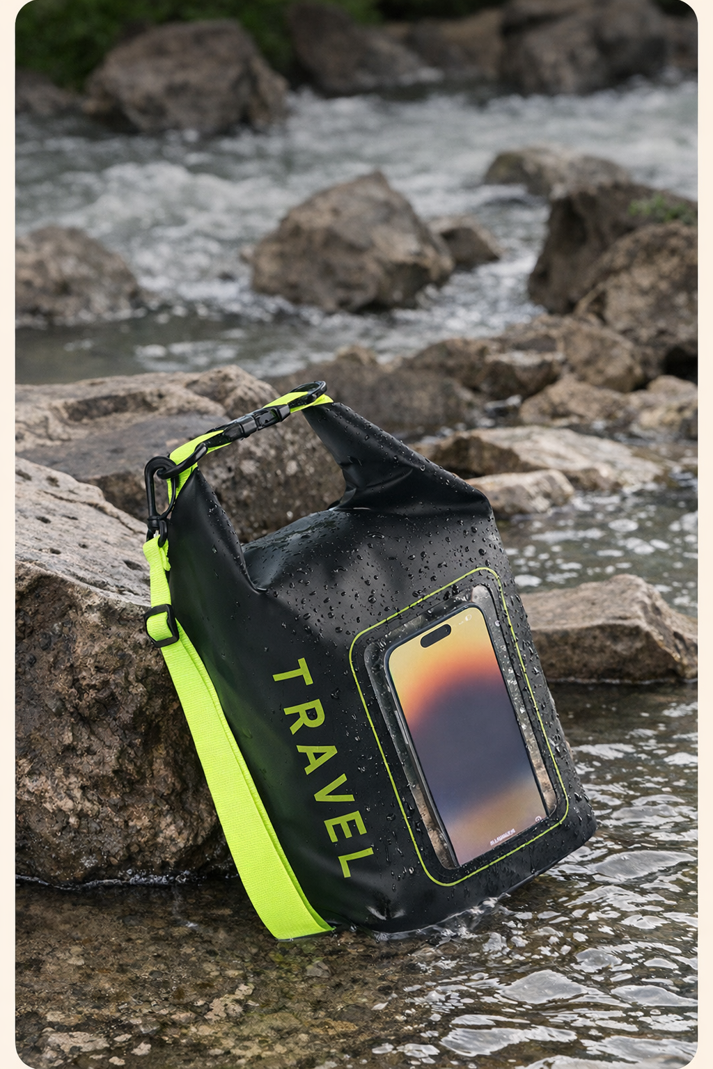 Waterproof Phone Pouch Dry Bag (Small/Large, Black/Green)