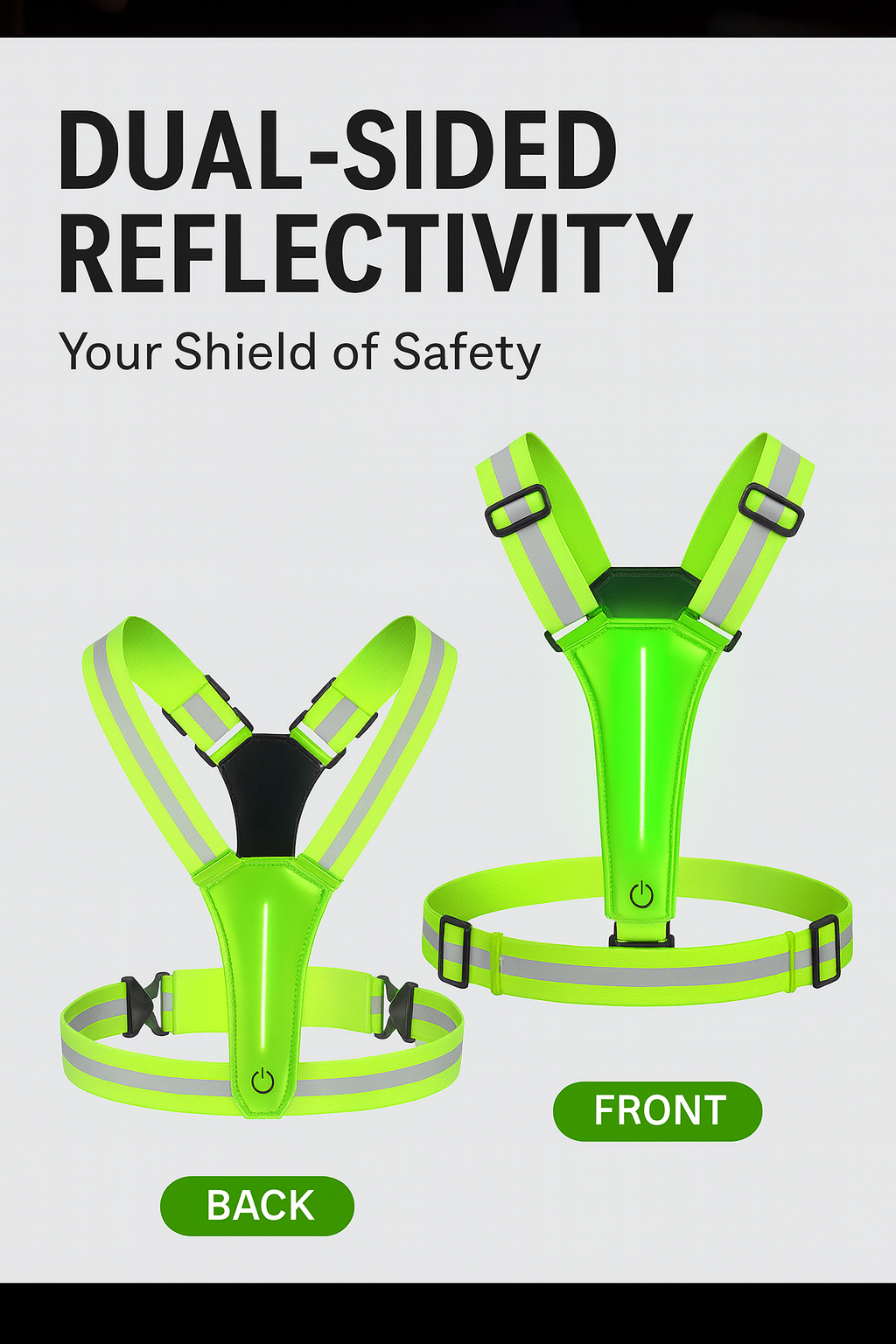 GlowStride USB-Rechargeable LED Running Vest