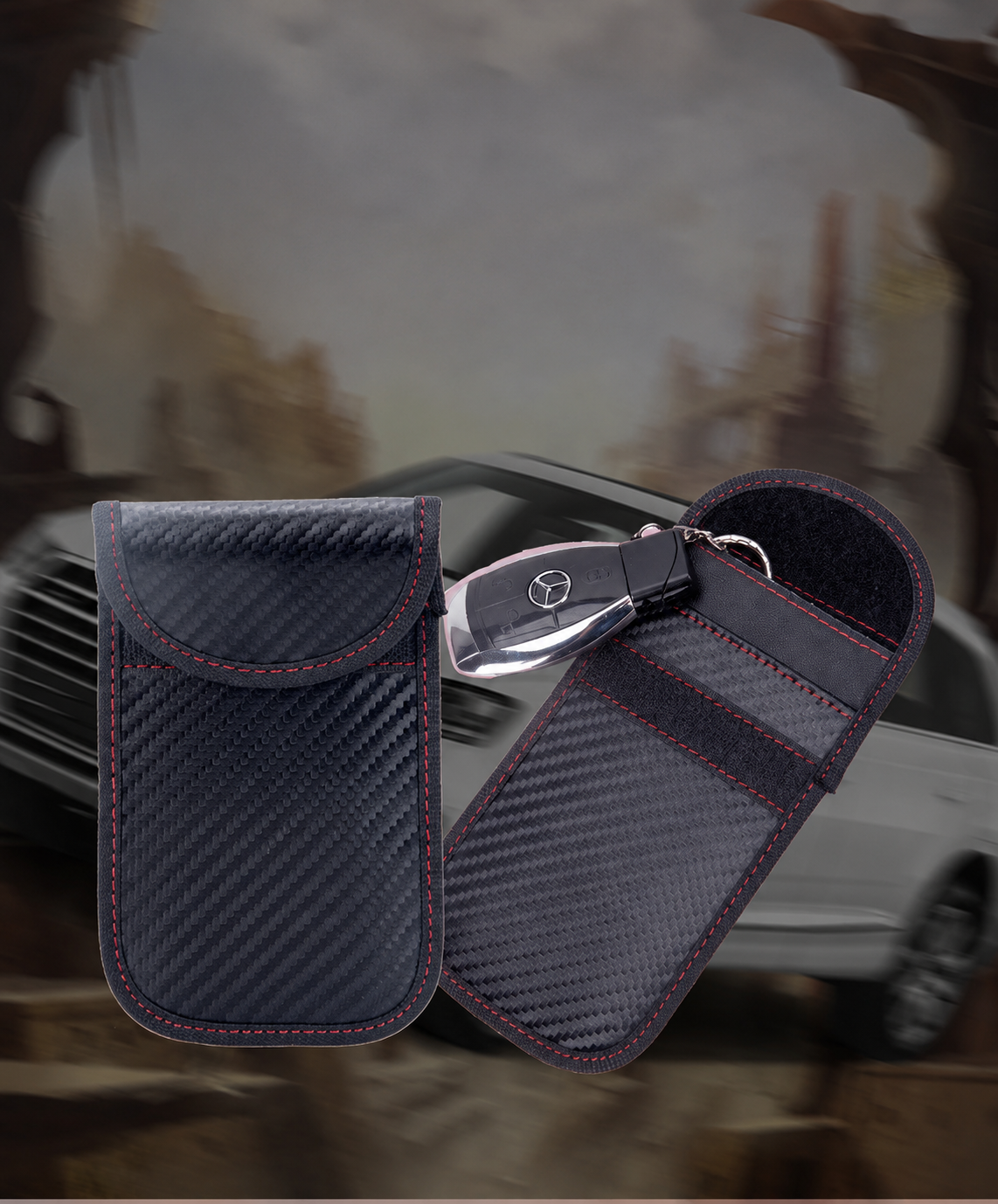 RFID car key signal blocking pouch – Faraday protection