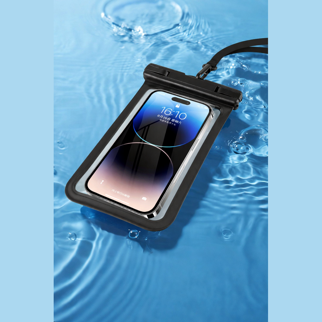 Waterproof Phone Pouch (Touchscreen) for Swimming & Beach – 7" Universal