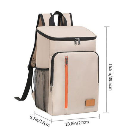 18L insulated cooler backpack in khaki